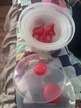 Set of clear plastic bowls vintage
